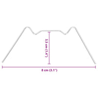 Clip per Serre 50 pz Tipo W in Acciaio Zincato