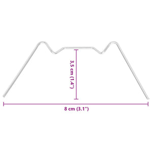 Clip per Serre 50 pz Tipo W in Acciaio Zincato 4009384