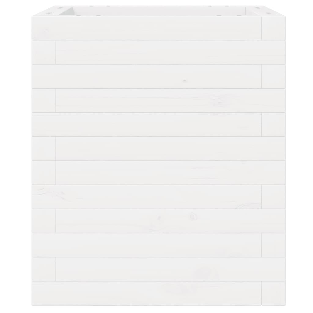 Vassoio per fioriera aiuola rialzata piante fiori terrazza giardino 40 x 40 x 46 cm legno massello di pino bianco 02_0037563