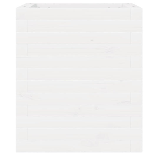 Vassoio per fioriera aiuola rialzata piante fiori terrazza giardino 40 x 40 x 46 cm legno massello di pino bianco 02_0037563