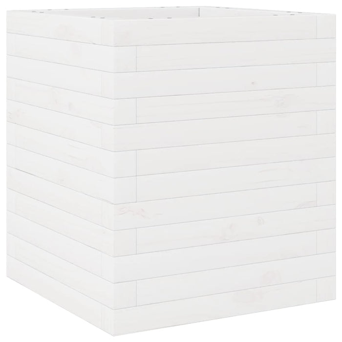 Vassoio per fioriera aiuola rialzata piante fiori terrazza giardino 40 x 40 x 46 cm legno massello di pino bianco 02_0037563