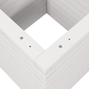 Vassoio per fioriera aiuola rialzata piante fiori terrazza giardino 40 x 40 x 46 cm legno massello di pino bianco 02_0037563