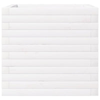 Vassoio per fioriera aiuola rialzata piante fiori terrazza giardino 50 x 50 x 46 cm legno massello di pino bianco 02_0037641