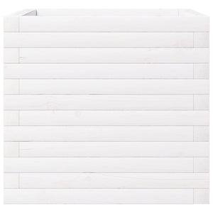 Vassoio per fioriera aiuola rialzata piante fiori terrazza giardino 50 x 50 x 46 cm legno massello di pino bianco 02_0037641