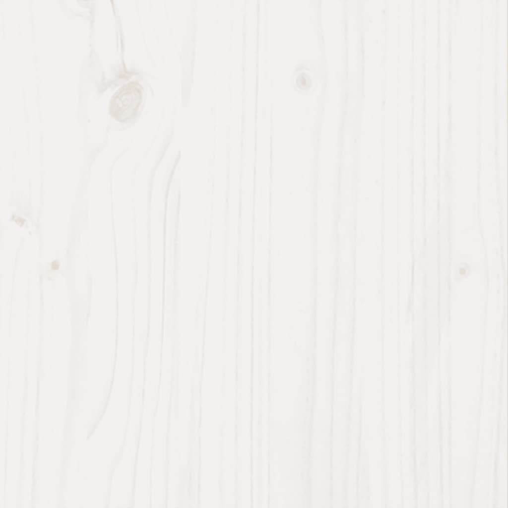 Fioriera da Giardino Bianca 50x50x46 cm Legno Massello di Pino 3282405