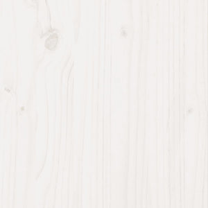 Fioriera da Giardino Bianca 50x50x46 cm Legno Massello di Pino