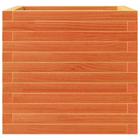 Vassoio per fioriera aiuola rialzata piante fiori terrazza giardino cera 50 x 50 x 46 cm legno di pino massiccio marrone 02_0038460