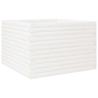 vidaXL Fioriera da Giardino Bianca 70x70x46 cm Legno Massello di Pino