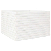 Fioriera da Giardino Bianca 70x70x46 cm Legno Massello di Pino 3282415