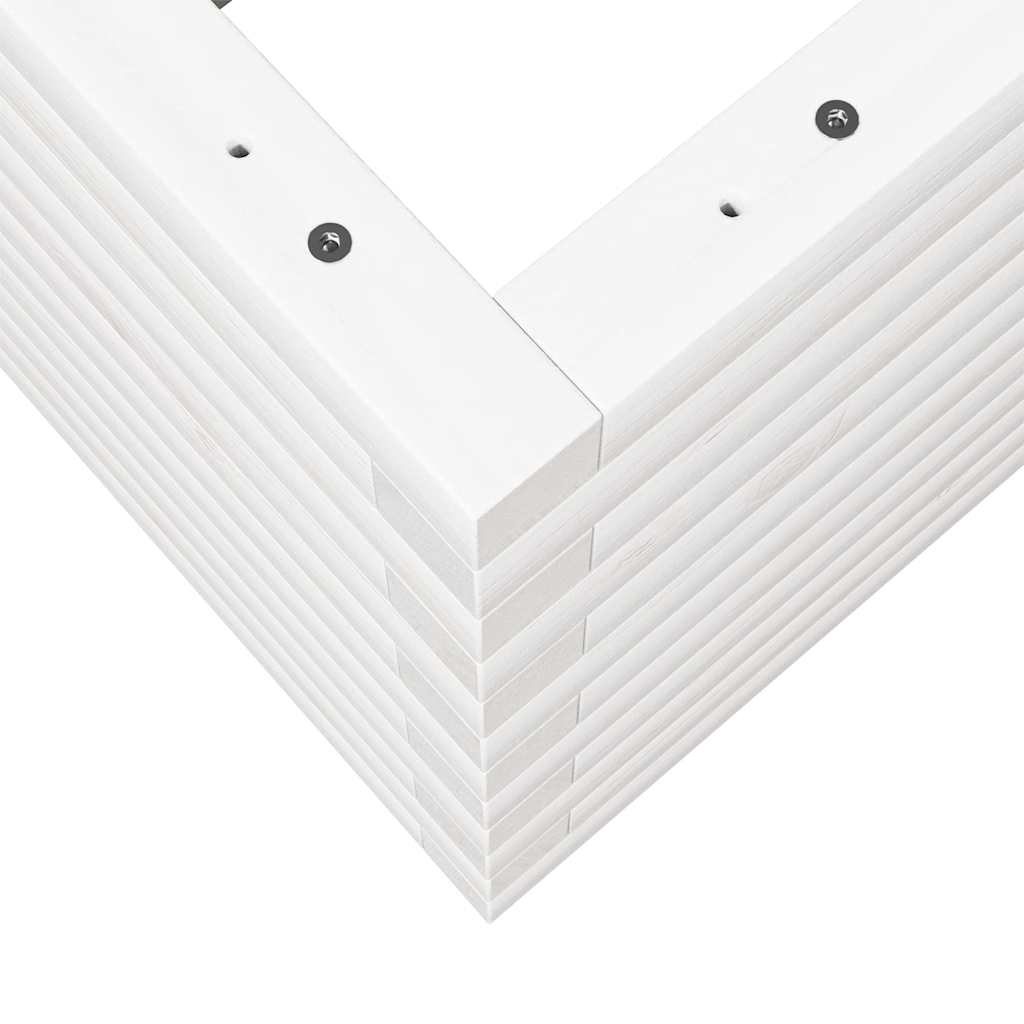 vidaXL Fioriera da Giardino Bianca 70x70x46 cm Legno Massello di Pino