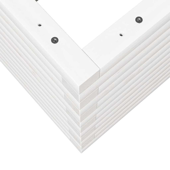 vidaXL Fioriera da Giardino Bianca 70x70x46 cm Legno Massello di Pino