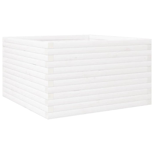 Vassoio per fioriera aiuola rialzata piante fiori terrazza giardino 80 x 80 x 46 cm legno massello di pino bianco 02_0037916