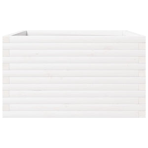 Vassoio per fioriera aiuola rialzata piante fiori terrazza giardino 80 x 80 x 46 cm legno massello di pino bianco 02_0037916