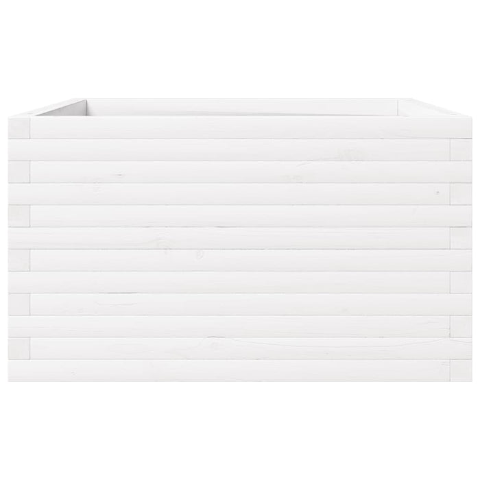 Vassoio per fioriera aiuola rialzata piante fiori terrazza giardino 80 x 80 x 46 cm legno massello di pino bianco 02_0037916