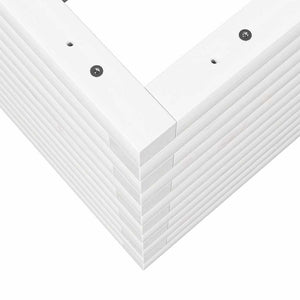 Vassoio per fioriera aiuola rialzata piante fiori terrazza giardino 80 x 80 x 46 cm legno massello di pino bianco 02_0037916