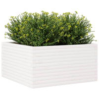 Fioriera da Giardino Bianca 90x90x46 cm Legno Massello di Pino