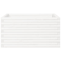 Fioriera da Giardino Bianca 90x90x46 cm Legno Massello di Pino