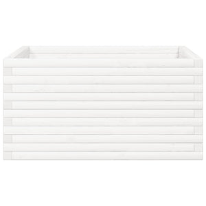 Fioriera da Giardino Bianca 90x90x46 cm Legno Massello di Pino