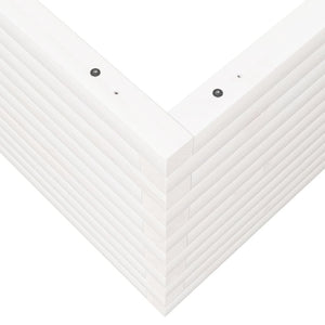 Fioriera da Giardino Bianca 100x100x46cm Legno Massello di Pino 3282430