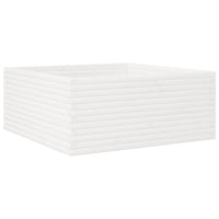Fioriera da Giardino Bianca 110x110x46cm Legno Massello di Pino 3282435
