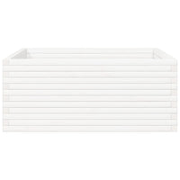 Fioriera da Giardino Bianca 110x110x46cm Legno Massello di Pino 3282435