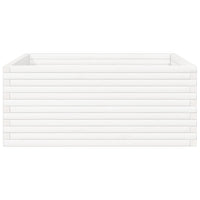 Fioriera da Giardino Bianca 110x110x46cm Legno Massello di Pino 3282435