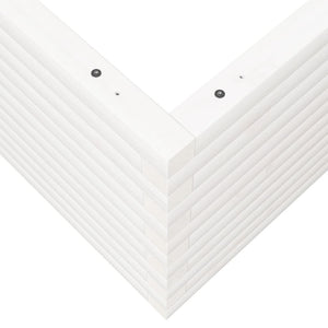 Fioriera da Giardino Bianca 110x110x46cm Legno Massello di Pino 3282435