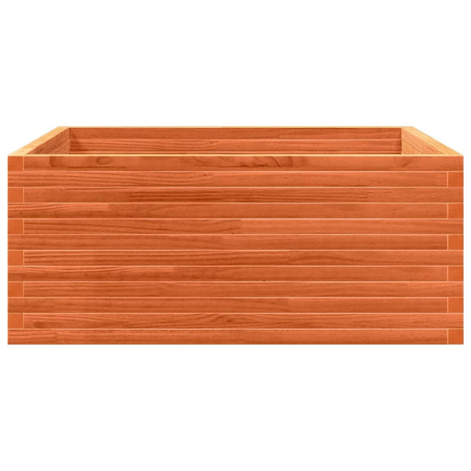 Fioriera rialzata per giardino fiorito terrazza cerata 110 x 110 x 46 cm legno massello di pino marrone 02_0038427