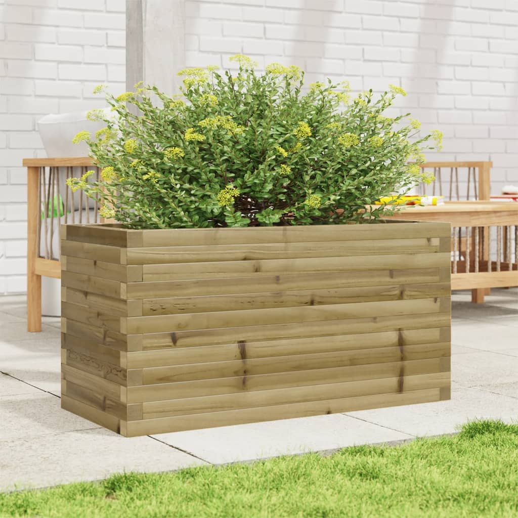 vidaXL Fioriera da Giardino 90x40x46 cm in Legno di Pino Impregnato
