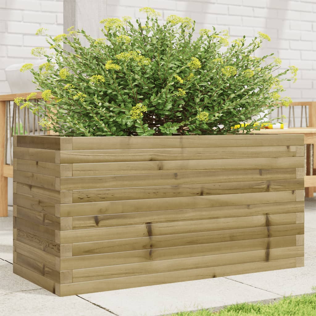 vidaXL Fioriera da Giardino 90x40x46 cm in Legno di Pino Impregnato