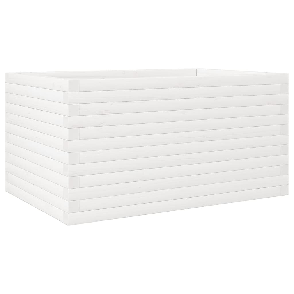 Vassoio per fioriera aiuola rialzata piante fiori terrazza giardino 90 x 60 x 46 cm legno massello di pino bianco 02_0038021