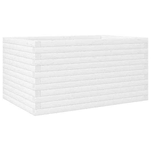 Vassoio per fioriera aiuola rialzata piante fiori terrazza giardino 90 x 60 x 46 cm legno massello di pino bianco 02_0038021