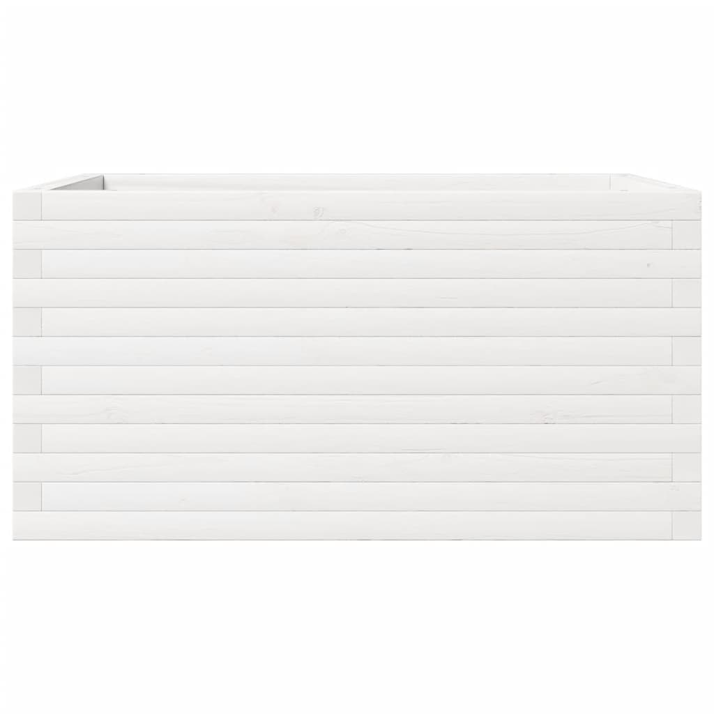 Vassoio per fioriera aiuola rialzata piante fiori terrazza giardino 90 x 60 x 46 cm legno massello di pino bianco 02_0038021