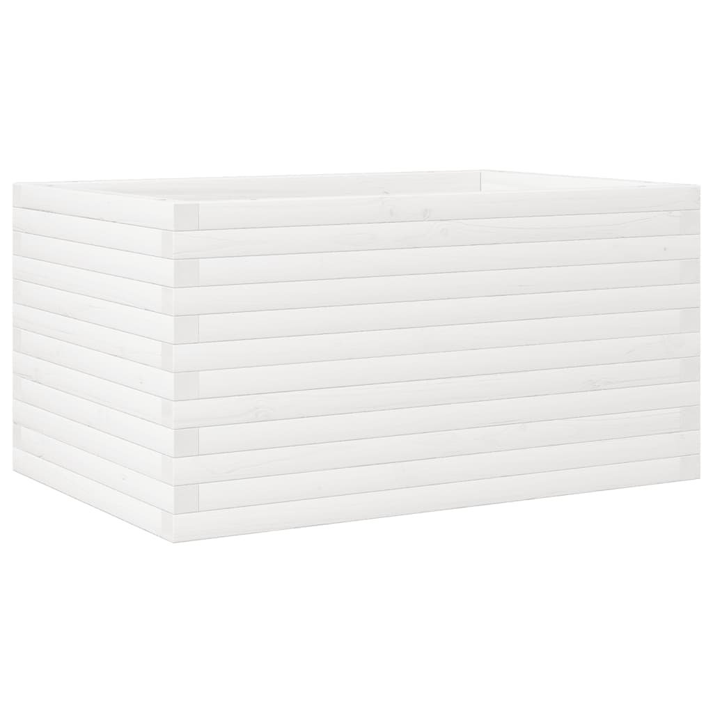 Vassoio per fioriera aiuola rialzata piante fiori terrazza giardino 90 x 60 x 46 cm legno massello di pino bianco 02_0038021