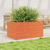 Fioriera Giardino-Vaso da Esterno-Contenitore per Piante Marrone Cera 90x60x46 cm Legno Massello Pino