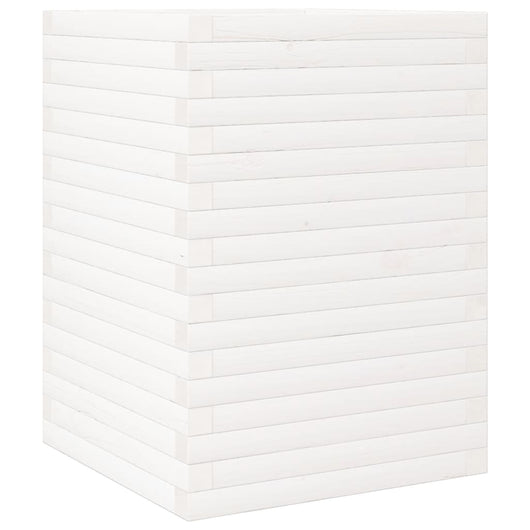 Vassoio per fioriera aiuola rialzata piante fiori terrazza giardino 50 x 50 x 68,5 cm legno di pino massiccio bianco 02_0037670