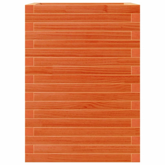 Vassoio per fioriera aiuola rialzata piante fiori terrazza giardino cera 50 x 50 x 68,5 cm legno di pino massiccio marrone 02_0038464