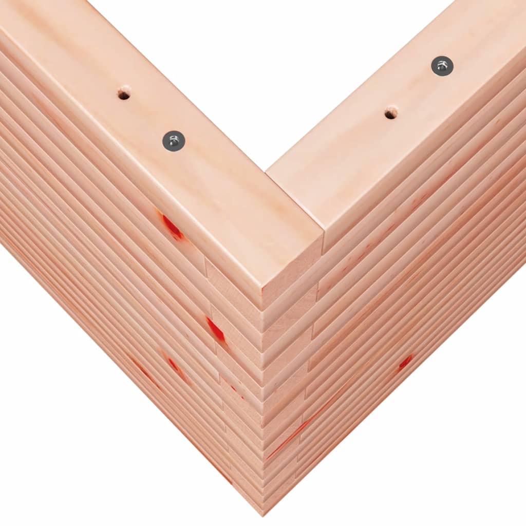 Vassoio per fioriera aiuola rialzata piante fiori terrazza giardino 50 x 50 x 68,5 cm legno massello di abete Douglas marrone 02_0037671