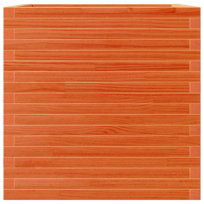 Vassoio per fioriera aiuola rialzata piante fiori terrazza giardino cera 70 x 70 x 68,5 cm legno di pino massiccio marrone 02_0038494