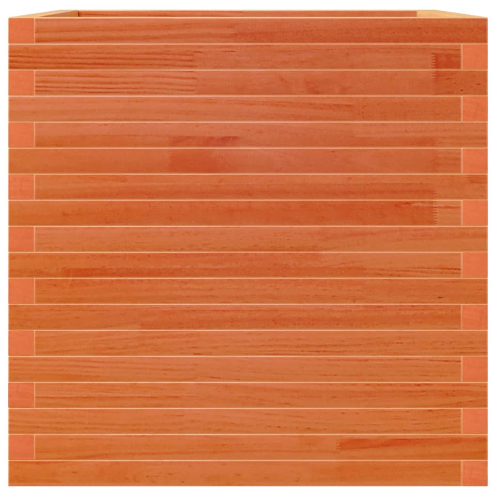 Vassoio per fioriera aiuola rialzata piante fiori terrazza giardino cera 70 x 70 x 68,5 cm legno di pino massiccio marrone 02_0038494