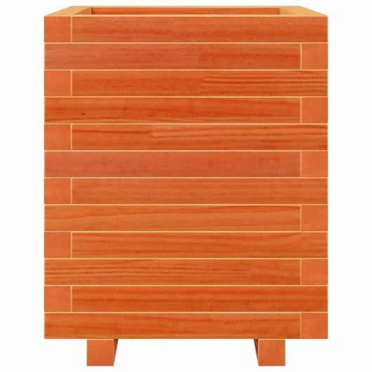 Vassoio per fioriera aiuola rialzata piante fiori terrazza giardino cera 40 x 40 x 49,5 cm legno di pino massiccio marrone 02_0038455