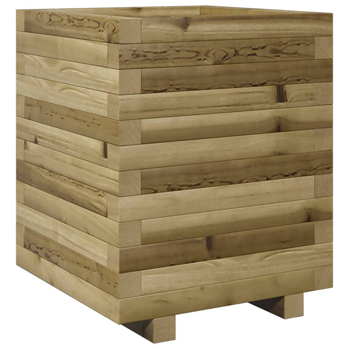 Vassoio per fioriera aiuola rialzata piante fiori terrazza giardino 40 x 40 x 49,5 cm legno di pino impregnato marrone 02_0037565
