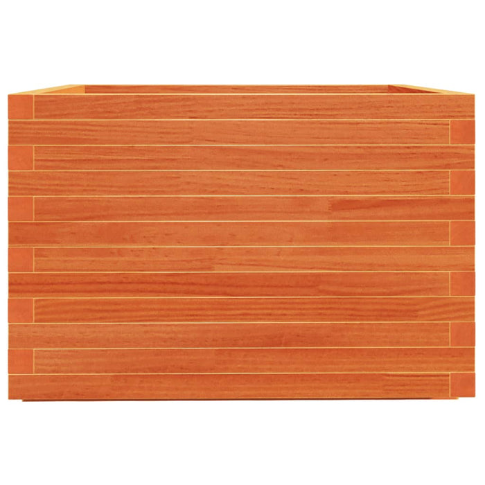 Vassoio per fioriera aiuola rialzata piante fiori terrazza giardino cera 70 x 70 x 49,5 cm legno di pino massiccio marrone 02_0038492