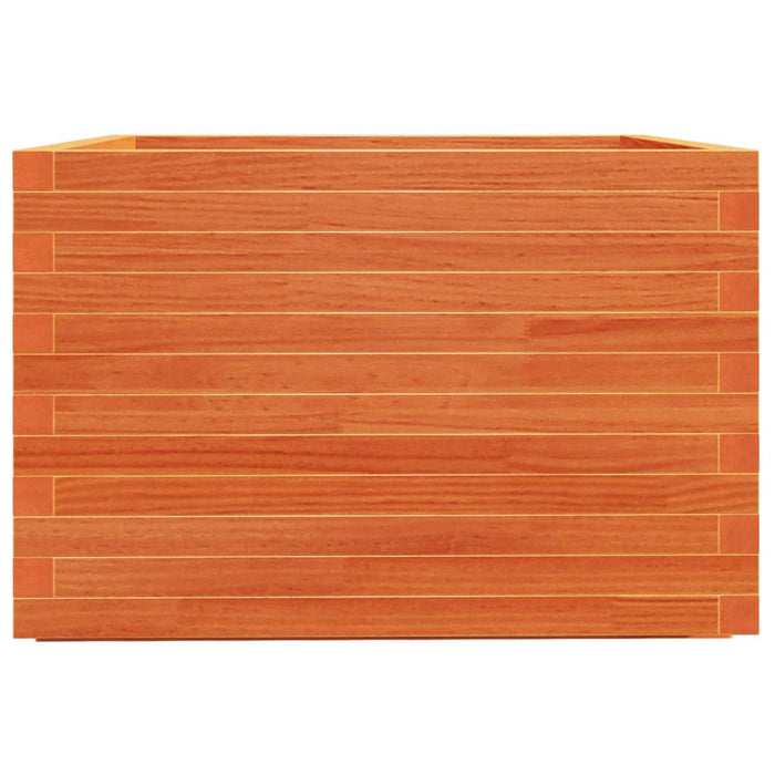Vassoio per fioriera aiuola rialzata piante fiori terrazza giardino cera 70 x 70 x 49,5 cm legno di pino massiccio marrone 02_0038492