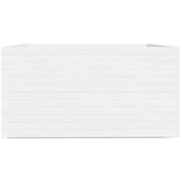 Vassoio per fioriera aiuola rialzata piante fiori terrazza giardino 90 x 90 x 49,5 cm legno di pino massiccio bianco 02_0038057