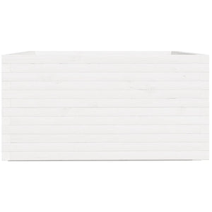 Vassoio per fioriera aiuola rialzata piante fiori terrazza giardino 90 x 90 x 49,5 cm legno di pino massiccio bianco 02_0038057