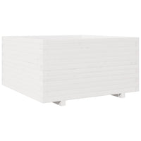 Vassoio per fioriera aiuola rialzata piante fiori terrazza giardino 90 x 90 x 49,5 cm legno di pino massiccio bianco 02_0038057