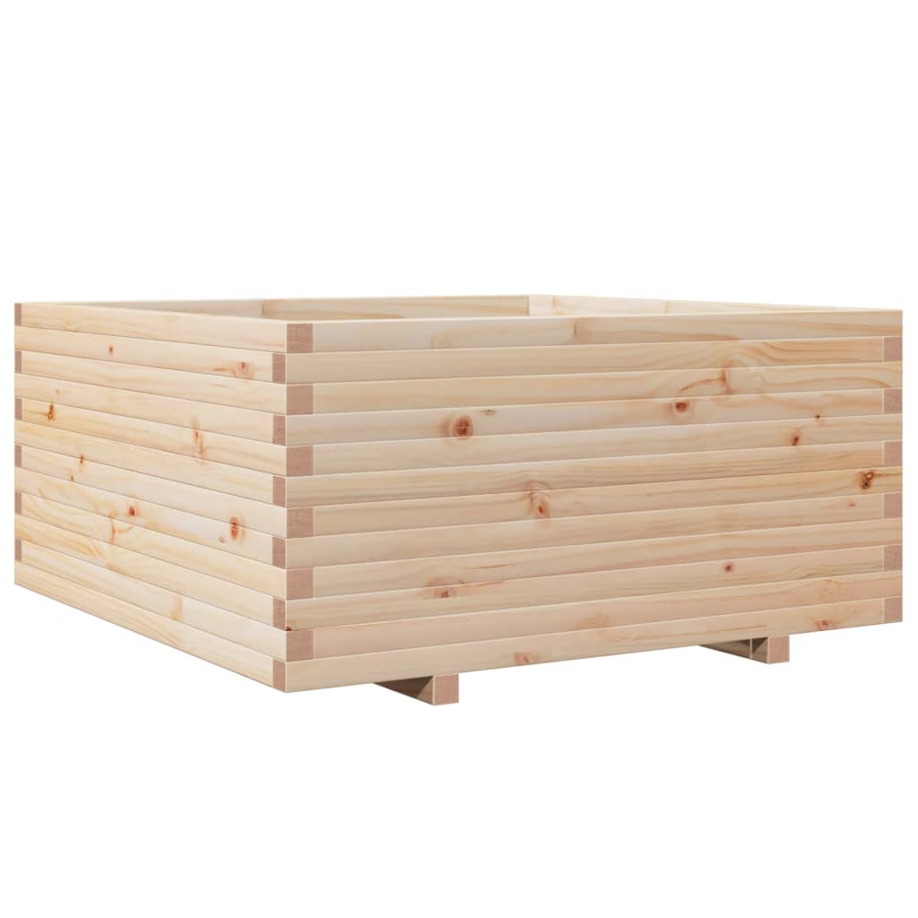 Vassoio per fioriera aiuola rialzata piante fiori terrazza giardino 100 x 100 x 49,5 cm legno di pino massiccio marrone 02_0037262