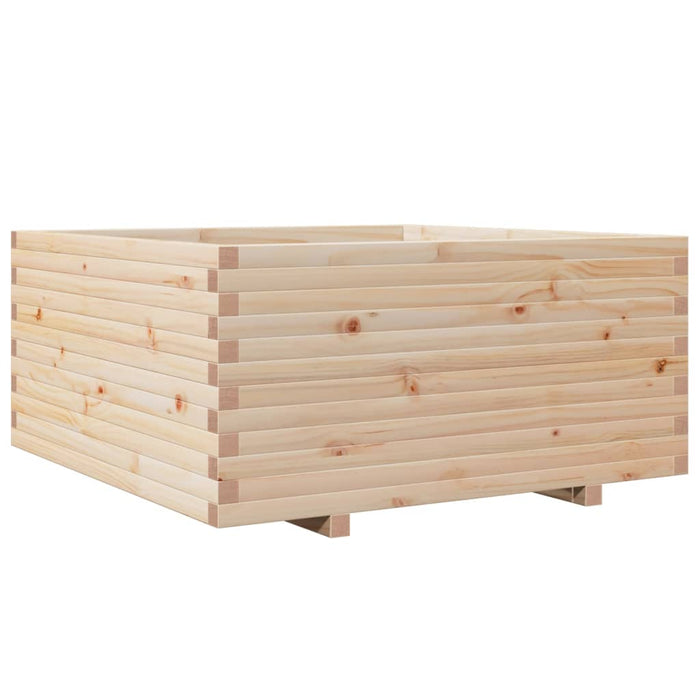 Vassoio per fioriera aiuola rialzata piante fiori terrazza giardino 100 x 100 x 49,5 cm legno di pino massiccio marrone 02_0037262