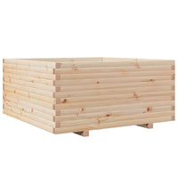 Vassoio per fioriera aiuola rialzata piante fiori terrazza giardino 100 x 100 x 49,5 cm legno di pino massiccio marrone 02_0037262